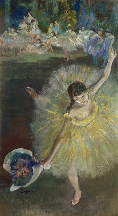 Fim de um arabesco, 1877 (óleo e pastel sobre tela) de Edgar Degas